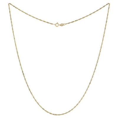 14K Yellow Gold 18" 1.4mm Singapore Chain
