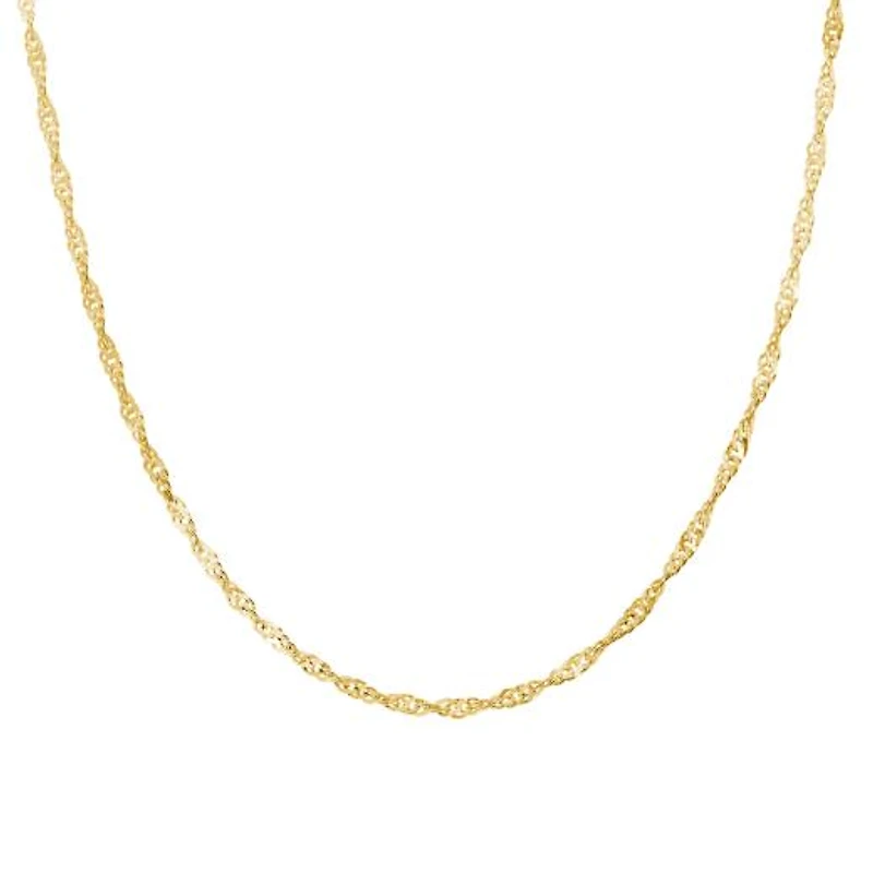 14K Tri Gold 18" Singapore Chain
