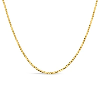 14K Yellow Gold 22" 1.3mm Box Chain