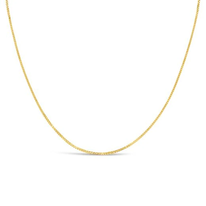 14K Yellow Gold 20" 0.8mm Box Chain