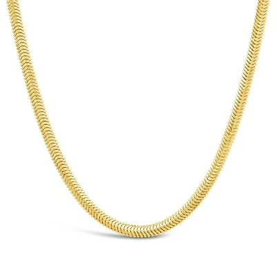 10K Yellow Gold 18" + 2" Extender 2.60mm Flat Diamond Cut Snake Chain