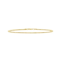 10K Yellow Gold 10" 3.75mm Semi-Solid Curb Anklet