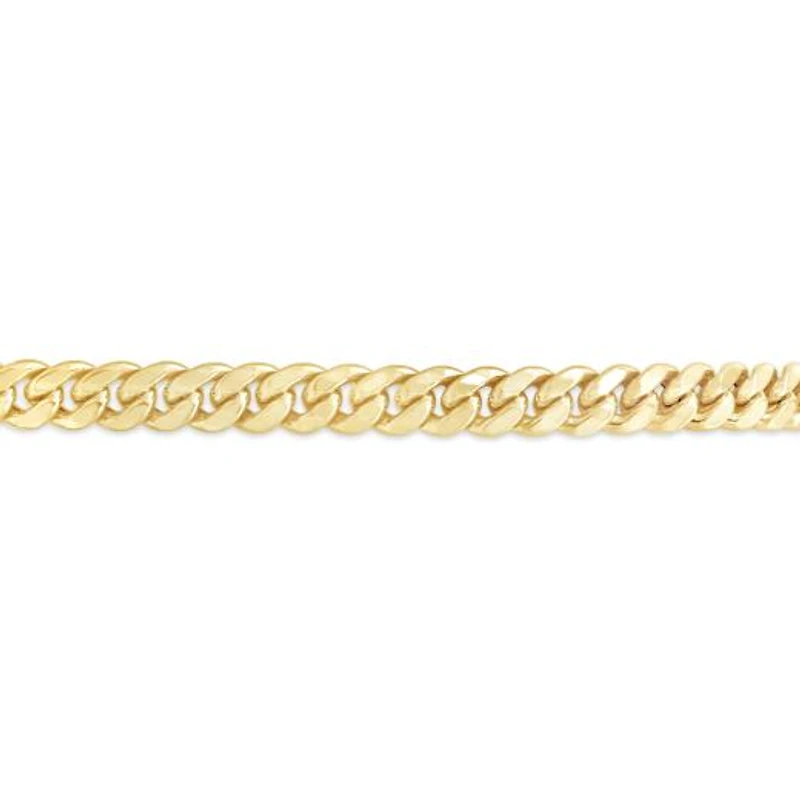 10K Yellow Gold 10" 3.75mm Semi-Solid Curb Anklet