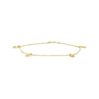 10K Yellow Gold 7.5" Hamsa Bracelet