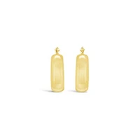 10K Yellow Gold Square Hoop Earring