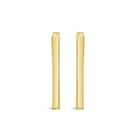 10K Yellow Gold Rectangular Hoop Earrings