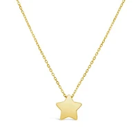 14K Yellow Gold 18" Star Pendant