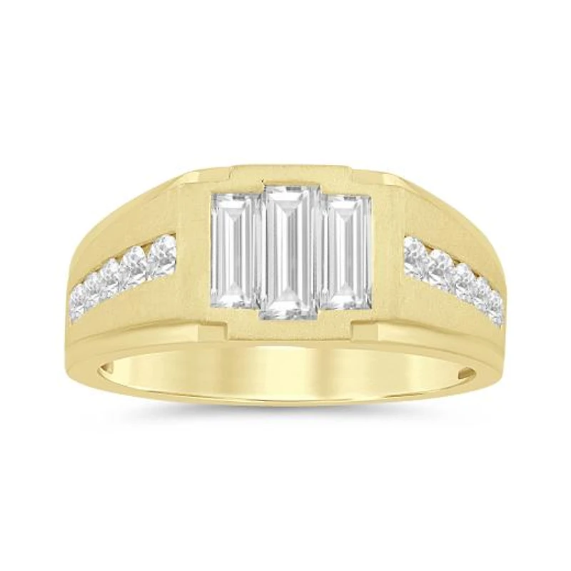 10K Yellow Gold 1.50CTW Men's Lab Grown Diamond Ring