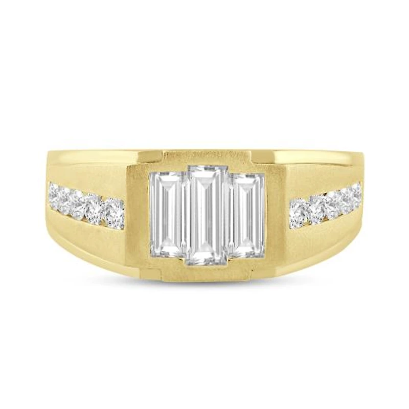 10K Yellow Gold 1.50CTW Men's Lab Grown Diamond Ring