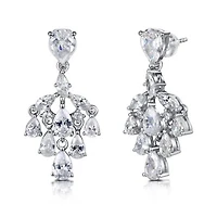 Sterling Silver Cubic Zirconia Drop Earrings