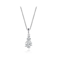 Sterling Silver Cubic Zirconia Star 19" Pendant