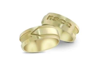NSCC 10K Gold Satin-Polish 6mm Graduation Ring (Sizes