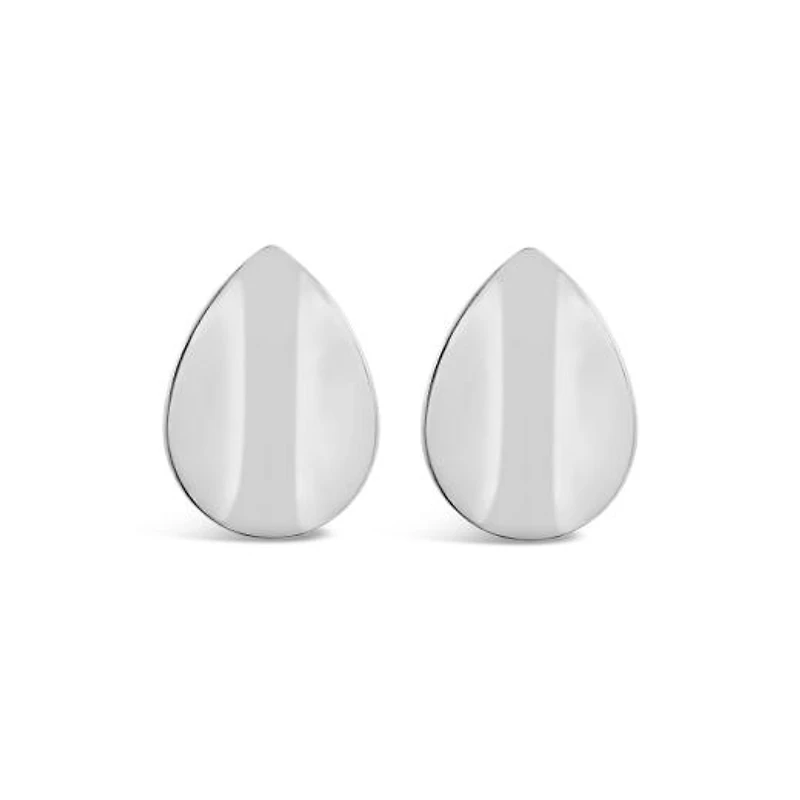 Sterling Silver Flat Tear Drop Earrings
