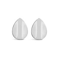 Sterling Silver Flat Tear Drop Earrings