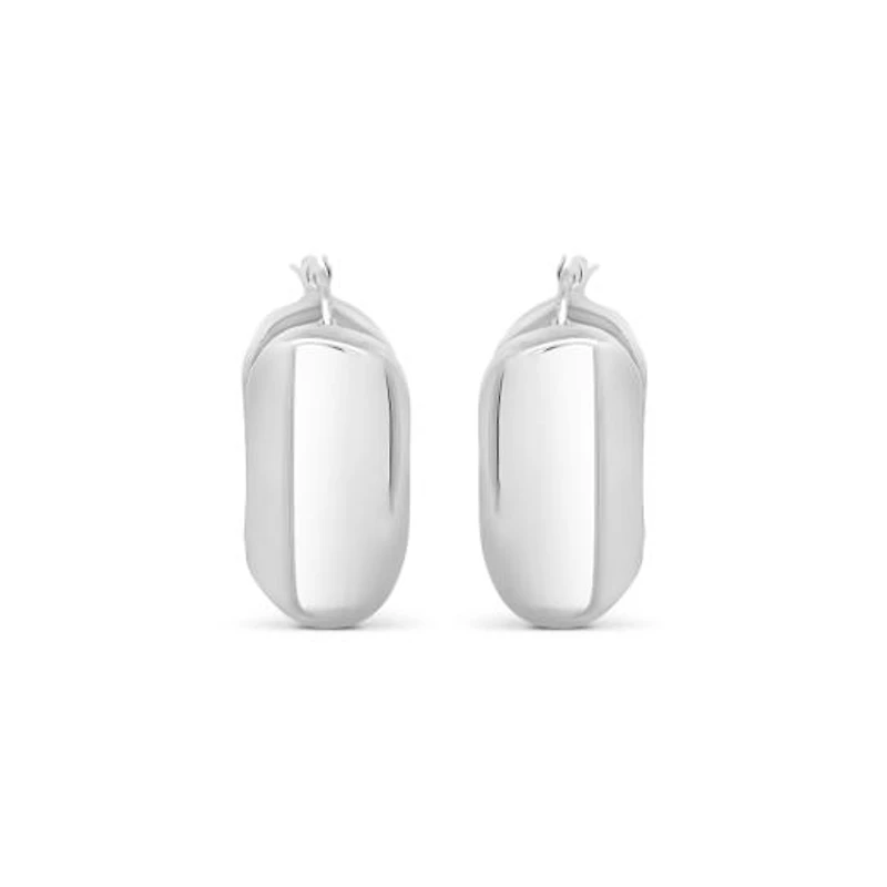 Sterling Silver Square Hoop Earrings