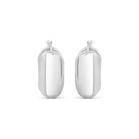 Sterling Silver Square Hoop Earrings