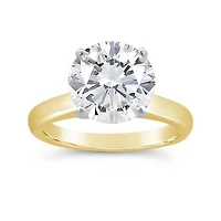 New Brilliance Lab Grown 5.00CT Diamond Solitaire Ring in 14K Yellow Gold