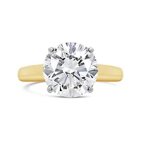 New Brilliance Lab Grown 5.00CT Diamond Solitaire Ring in 14K Yellow Gold