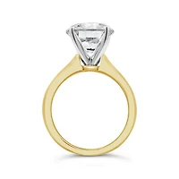 New Brilliance Lab Grown 5.00CT Diamond Solitaire Ring in 14K Yellow Gold