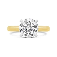 New Brilliance Lab Grown 3.00CT Diamond Solitaire Ring in 14K Yellow Gold