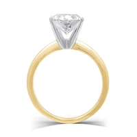 New Brilliance Lab Grown 3.00CT Oval Diamond Solitaire Ring in 14K Yellow Gold