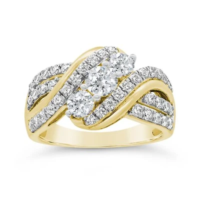 New Brilliance Lab Grown 1.45CTW Diamond Fashion Ring in 10K Yellow Gold