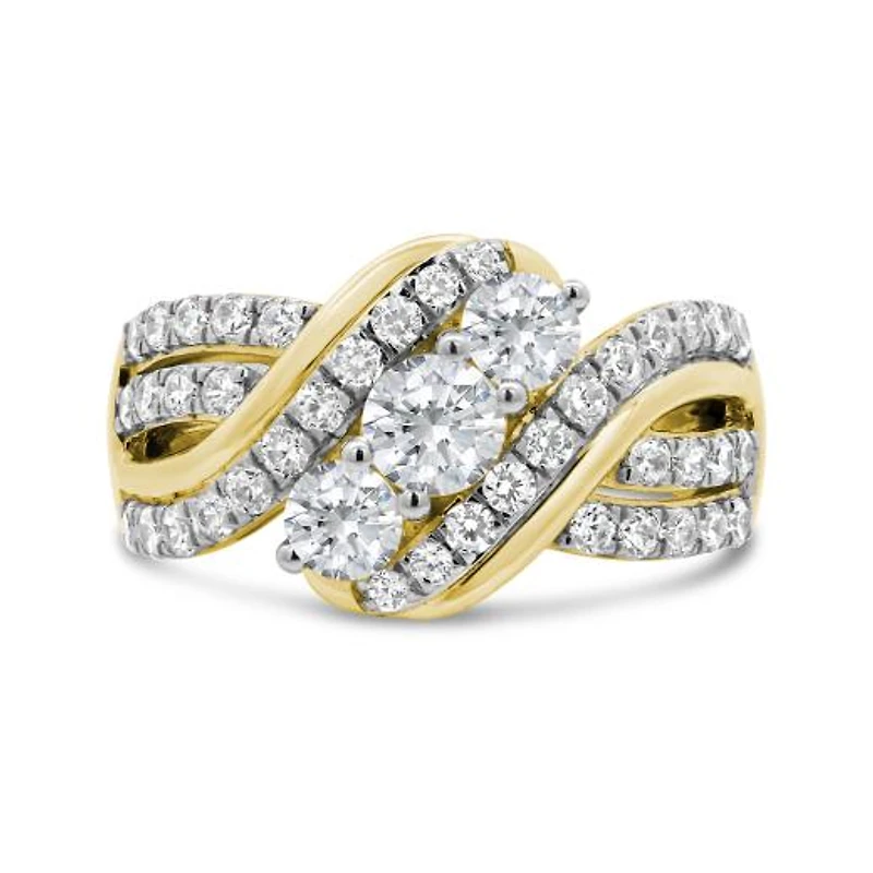 New Brilliance Lab Grown 1.45CTW Diamond Fashion Ring in 10K Yellow Gold