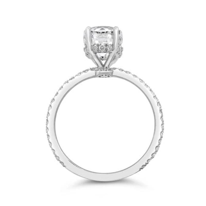 Above Love Lab Grown 3.16CTW Oval Diamond Ring in 18K White Gold