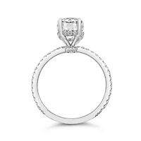 Above Love Lab Grown 3.16CTW Oval Diamond Ring in 18K White Gold