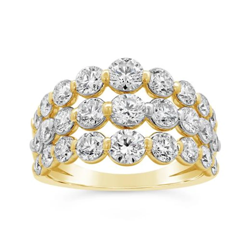New Brilliance Lab Grown 3.00CTW Diamond Band in 10K Yellow and White Gold