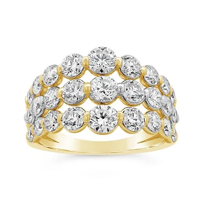 New Brilliance Lab Grown 3.00CTW Diamond Band in 10K Yellow and White Gold