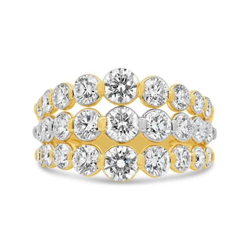 New Brilliance Lab Grown 3.00CTW Diamond Band in 10K Yellow and White Gold