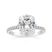 Jenny Packham Lab Grown 4.50CTW Cushion Diamond Bridal Ring in 18K White Gold