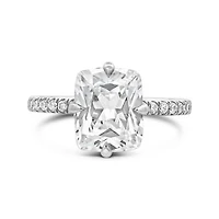 Jenny Packham Lab Grown 4.50CTW Cushion Diamond Bridal Ring in 18K White Gold