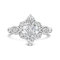 New Brilliance Lab Grown 2.30CTW Marquise Diamond Bridal Ring in 14K White Gold