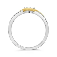 0.14CTW Diamond Fashion Ring in Sterling Silver & 10K Yellow Gold