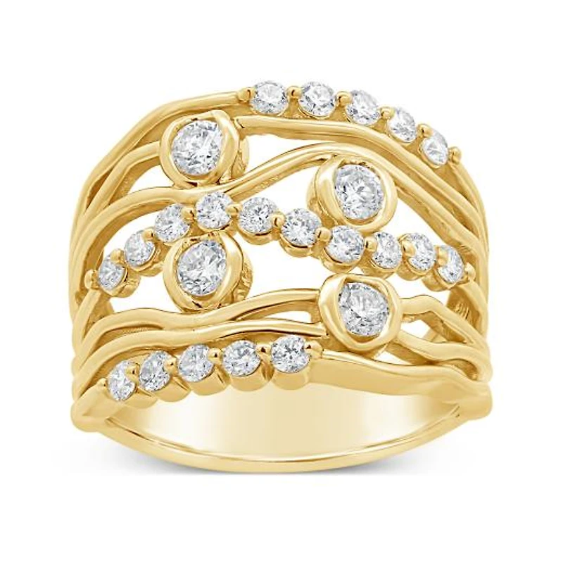 Glacier Fire Canadian 1.00CTW Diamond Fashion Ring in 10K Yellow Gold
