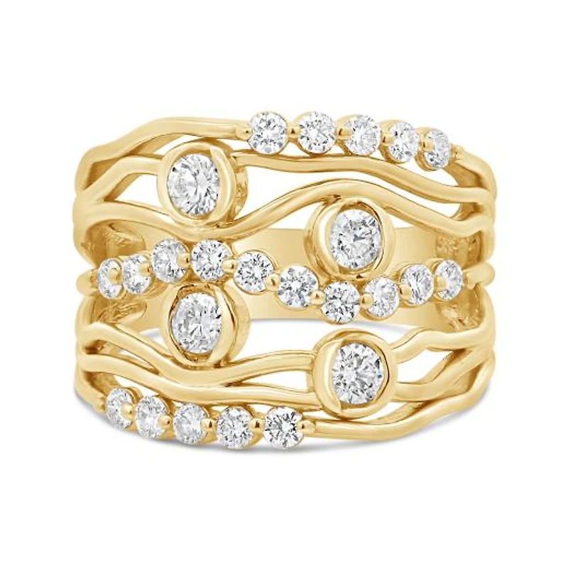 Glacier Fire Canadian 1.00CTW Diamond Fashion Ring in 10K Yellow Gold