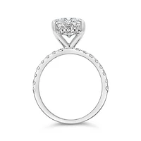 New Brilliance Lab Grown 4.50CTW Oval Diamond Bridal Ring in 14K White Gold