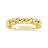Diamond Stackable Ring in 10K Yellow Gold