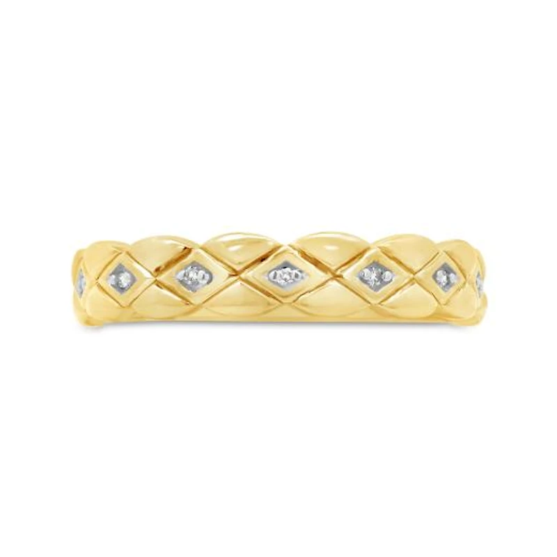 Diamond Stackable Ring in 10K Yellow Gold