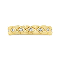 Diamond Stackable Ring in 10K Yellow Gold