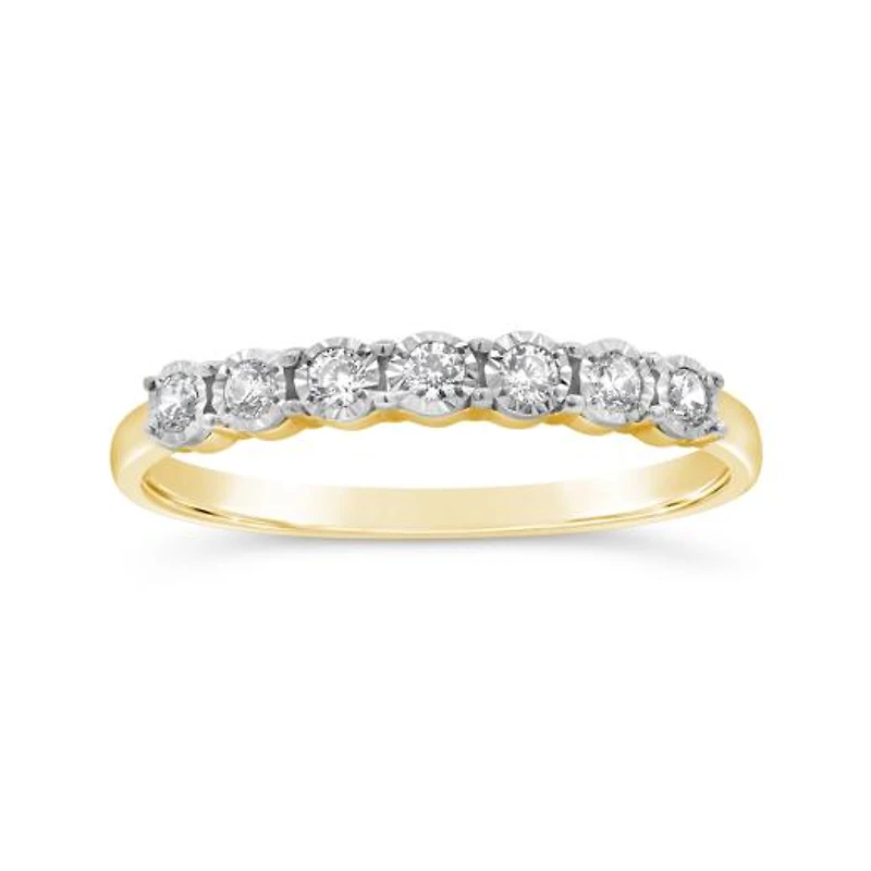 0.15CTW Diamond Stackable Band in 10K Yellow Gold