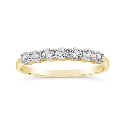 0.15CTW Diamond Stackable Band in 10K Yellow Gold