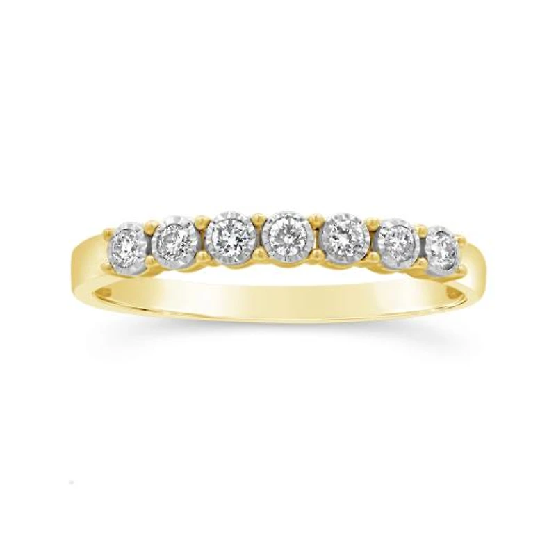 0.15CTW Diamond Stackable Band in 10K Yellow Gold