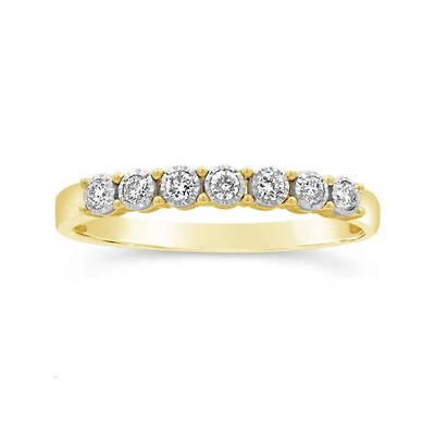 0.15CTW Diamond Stackable Band in 10K Yellow Gold