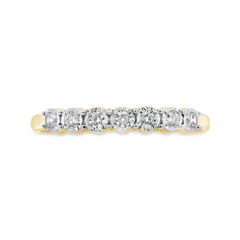0.15CTW Diamond Stackable Band in 10K Yellow Gold