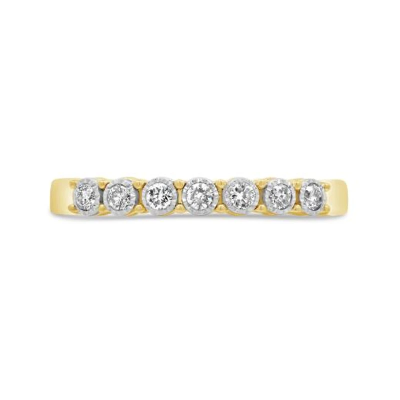 0.15CTW Diamond Stackable Band in 10K Yellow Gold