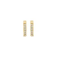 Glacier Fire Canadian 0.15CTW Diamond Hoop Earrings in 10K Yellow Gold