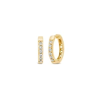 Glacier Fire Canadian 0.15CTW Diamond Hoop Earrings in 10K Yellow Gold